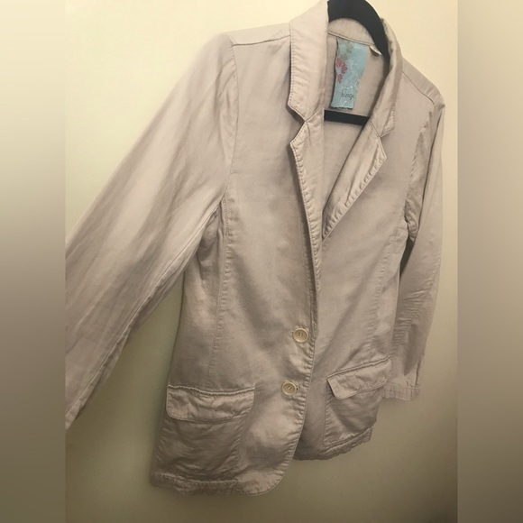 HINGE Nordstrom Womens Cotton Khaki Utility Blazer Jacket Shacket Size Small - Picture 6 of 11